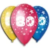 8 Ballons multicolores - 25 cm - Nombre 80