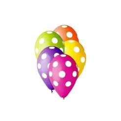 10 Ballons multicolores Pois