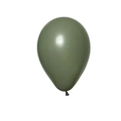 100 Ballons Opaques Vert Olive - 25 cm