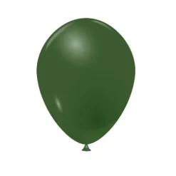 100 Ballons Opaques Vert Sapin - 25 cm