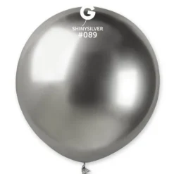 3 Ballons Shiny - 48 cm - Couleur Argent