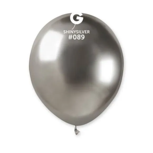 50 Ballons Shiny - 13 cm - Couleur Argent