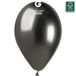 4 Ballons Shiny - 33 cm - Couleur Gris