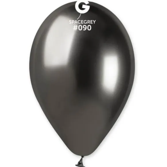 5 Ballons Shiny - 33 cm - Couleur Gris Sidéral
