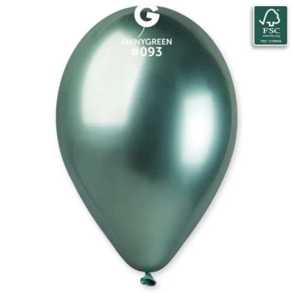 4 Ballons Shiny - 33 cm - Couleur Vert