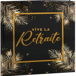 6 ballons "Vive la Retraite" en latex - Diamètre 30 cm - Collection Retraite Dorée