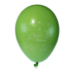 10 Ballons Vive les Mariés Couleur Turquoise