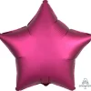 1 Ballon Étoile Satiné - Pomegranate
