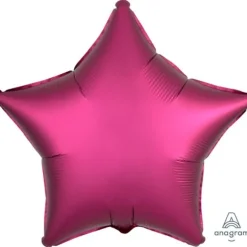 1 Ballon Étoile Satiné - Pomegranate