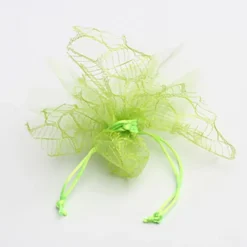 6 Ballotins en Tulle et Organdi "Julia" -  Vert Anis