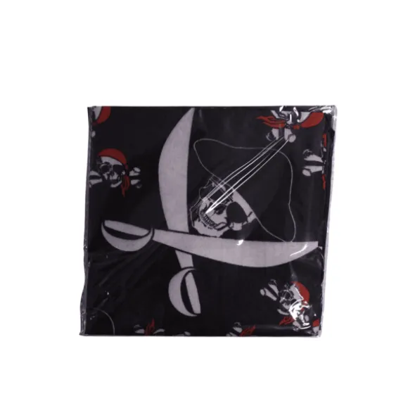 Bandana de Pirate noir avec têtes de mort