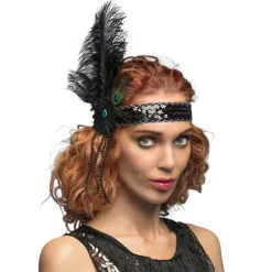 Bandeau de Charleston avec plumes pour adulte