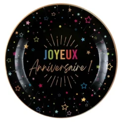 Banderole de 7 fanions "Joyeux Anniversaire" - 3 m - Collection Festicolor - Couleur au choix