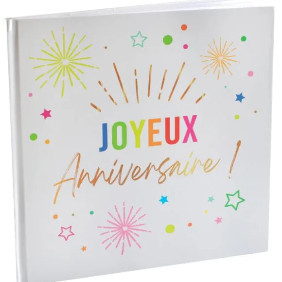 Banderole de 7 fanions "Joyeux Anniversaire" - 3 m - Collection Festicolor - Couleur au choix