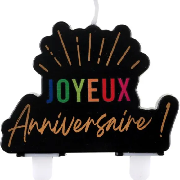 Banderole de 7 fanions "Joyeux Anniversaire" - 3 m - Collection Festicolor - Couleur au choix