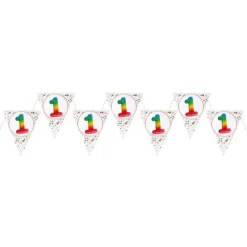 Banderole de 7 fanions pour anniversaire - 3 m - Collection Anni' Festy - Âge au choix