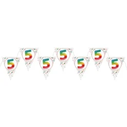 Banderole de 7 fanions pour anniversaire - 3 m - Collection Anni' Festy - Âge au choix