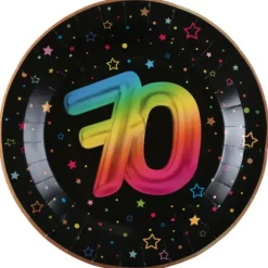 Banderole de 7 fanions pour anniversaire - 3 m - Collection Festicolor - Âge au choix