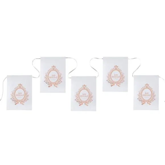 Banderole - Just Married - Métal Rose Gold