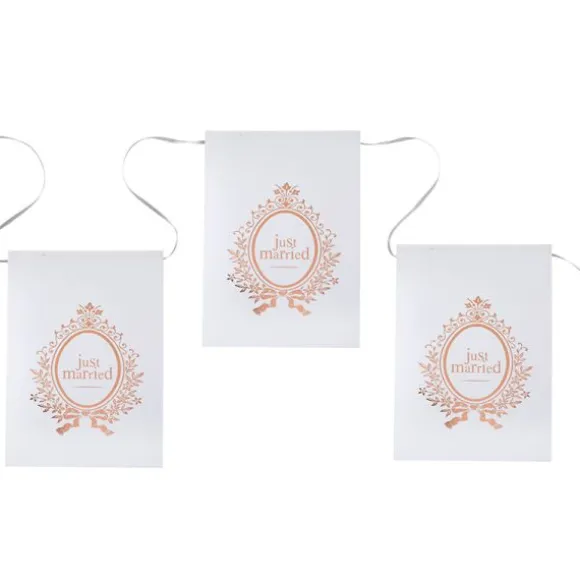 Banderole - Just Married - Métal Rose Gold