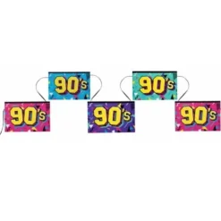Banderole 90's multicolore 5m - Années 90