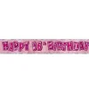 Bannière Anniversaire Glitz Rose 16 ans