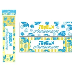 2 bannières "Joyeux Anniversaire" - Collection Lemon