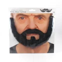 Barbe "Carré court" - Noir