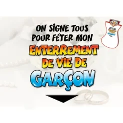 Bavoir à dédicacer pour enterrement de vie de garçon