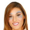 Bijoux de visage adhésifs phosphorescents - Argent, Rose et Bleu