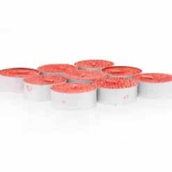 Blister de 9 Bougies Chauffe-Plat Texturées - Paillettes - Rouge