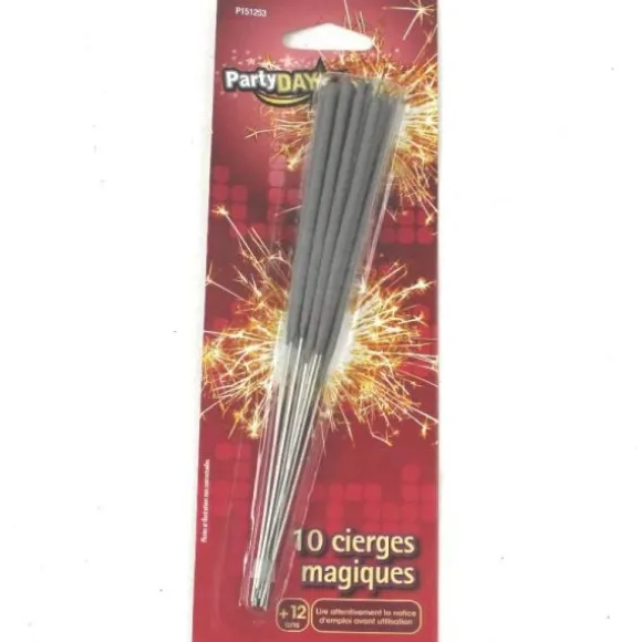 Blister de 10 cierges magiques - 18 cm