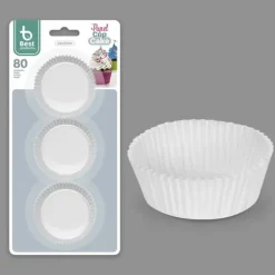 Blister de 80 moules à cupcakes en papier - 4,3 x 2,3 cm