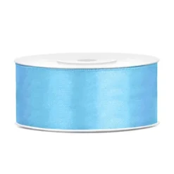 Bobine de ruban satiné - 25 mm x 25 m - Couleur au choix