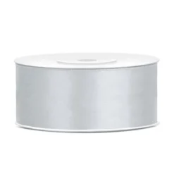 Bobine de ruban satiné - 25 mm x 25 m - Couleur au choix