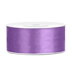 Bobine de ruban satiné - 25 mm x 25 m - Couleur au choix