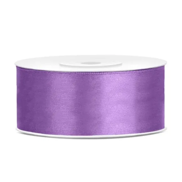 Bobine de ruban satiné - 25 mm x 25 m - Couleur au choix