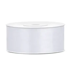 Bobine de ruban satiné - 25 mm x 25 m - Couleur au choix