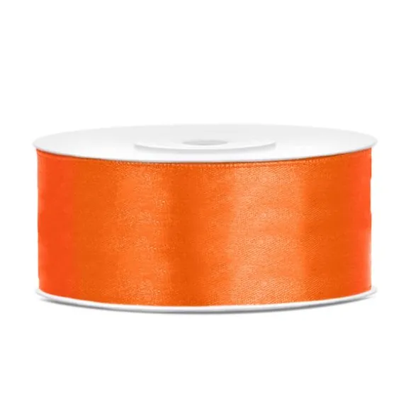 Bobine de ruban satiné - 25 mm x 25 m - Couleur au choix