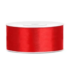 Bobine de ruban satiné - 25 mm x 25 m - Couleur au choix