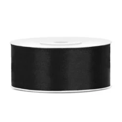 Bobine de ruban satiné - 25 mm x 25 m - Couleur au choix