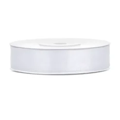 Bobine de ruban satiné - 12 mm x 25 m - Couleur au choix