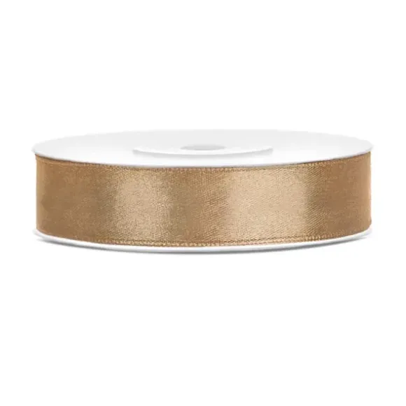 Bobine de ruban satiné - 12 mm x 25 m - Couleur au choix