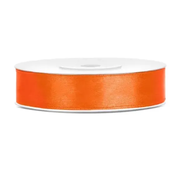 Bobine de ruban satiné - 12 mm x 25 m - Couleur au choix