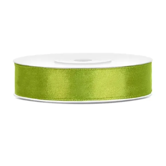 Bobine de ruban satiné - 12 mm x 25 m - Couleur au choix
