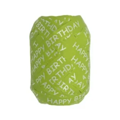 Bolduc en forme d'œuf - 10 mm x 20 m - Happy Birthday - Vert