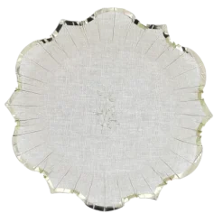 8 bols en carton - Diamètre 13,5 cm - Collection Communion Effet Lin et Or