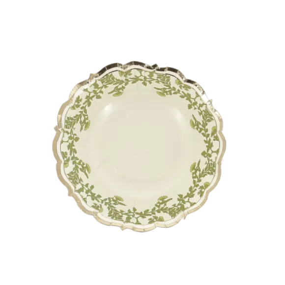 8 bols en carton - Diamètre 13,5 cm - Collection Botanica Verde