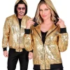 Bombers à sequins dorés avec capuche pour adulte - Taille au choix