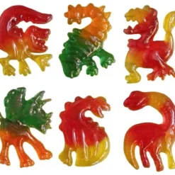 6 bonbons en forme de dinosaures gélifiés - Dino Jelly - VIDAL - 66 g